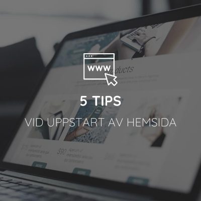 5 tids vid uppstart av hemsida